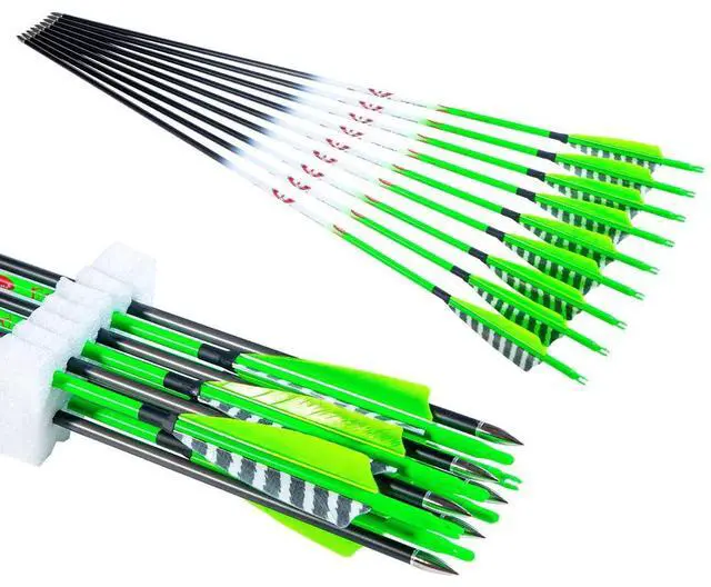 Main image of Traditional Archery Carbon Feather Arrows 300 340 400 500 600 Spine 31 Inch for Recurve Compound Bow Longbow Hunting Targets Arrow 12PCS