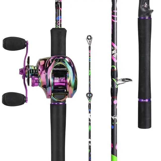 Alt view image 3 of 7 - Fishing Rod and Reel Combo, Baitcasting/Spinning Combo, IM7 Graphite Blank Rods with EVA Handle