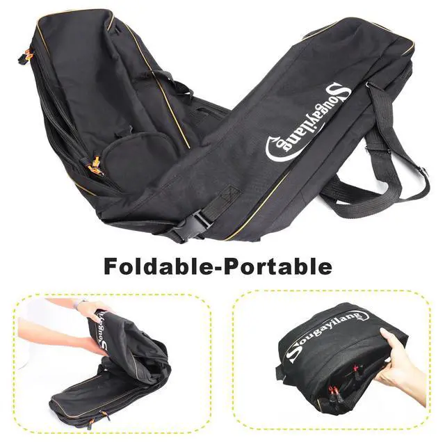 Alt view image 4 of 7 - Fishing Rod Case, 3 Layers Organizer Pole Storage Bag Fishing Rod and Reel Carrier Organizer for Travel-135cm/53in-Black