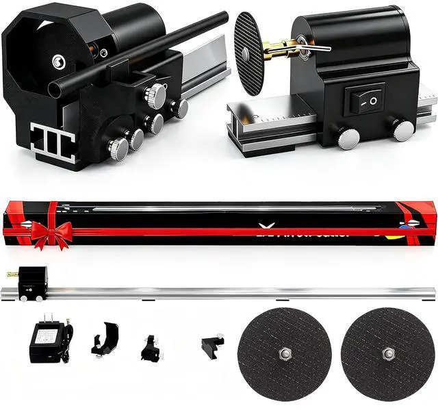 Main image of Carbon Arrow Saw - 8000 RPM Electric Arrow Cutter, 4.3" to 32" Adjustable Pipe Tube Cutting Tool for Carbon, Aluminium & Fiberglass Arrows, DIY Archery Trimmer and Polisher
