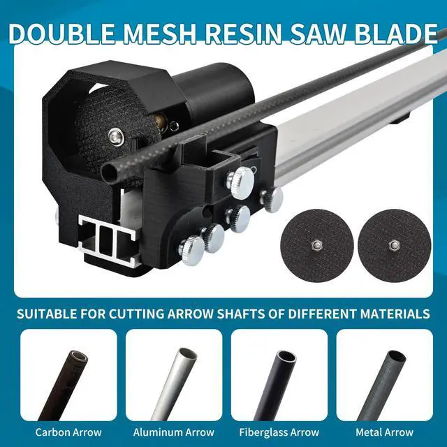 Alt view image 5 of 7 - Carbon Arrow Saw - 8000 RPM Electric Arrow Cutter, 4.3" to 32" Adjustable Pipe Tube Cutting Tool for Carbon, Aluminium & Fiberglass Arrows, DIY Archery Trimmer and Polisher
