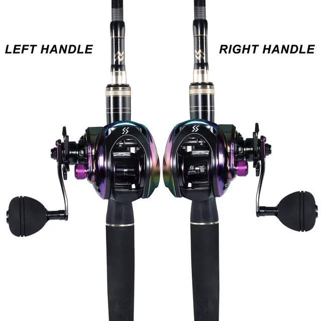 Alt view image 3 of 7 - Baitcasting Fishing Reel High Speed Baitcaster with 9+1 Ball Bearings, Gear Ratio 8.0:1, Magnetic Brake System Power Handle Casting Reels