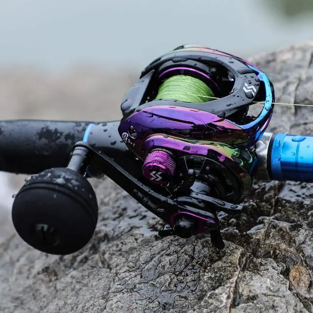 Alt view image 6 of 7 - Baitcasting Fishing Reel High Speed Baitcaster with 9+1 Ball Bearings, Gear Ratio 8.0:1, Magnetic Brake System Power Handle Casting Reels