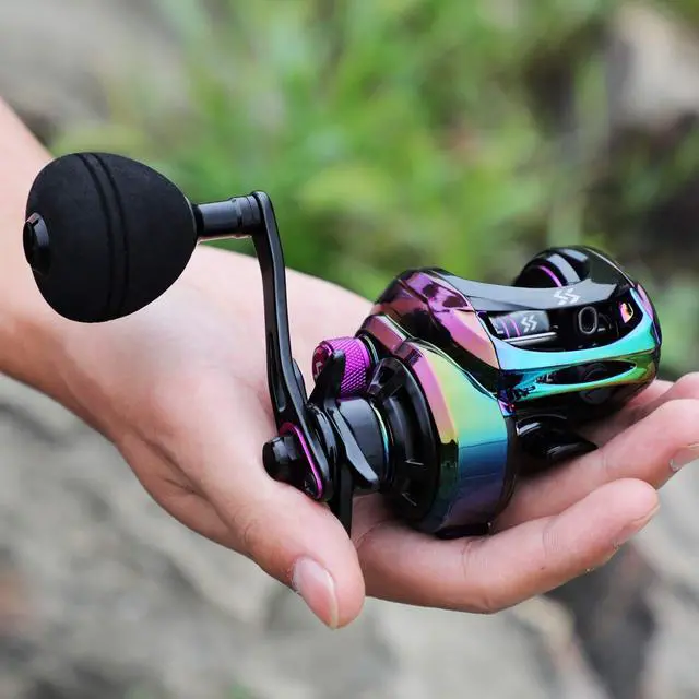 Alt view image 7 of 7 - Baitcasting Fishing Reel High Speed Baitcaster with 9+1 Ball Bearings, Gear Ratio 8.0:1, Magnetic Brake System Power Handle Casting Reels
