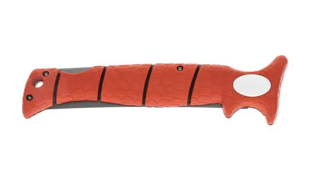 Alt view image 4 of 7 - 7" Tapered Flex Folding Knife with Non-Slip Grip Handle, Offset Full Tang Stainless Steel Blade, Lanyard Hole and Synthetic Sheath for Fishing