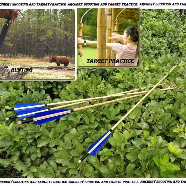 Alt view image 6 of 7 - Wooden Arrows Archery Handmade Arrows 33inch Shaft with Turkey Feather Fletching for Recurve Bow Longbow Hunting Practice 12PACK