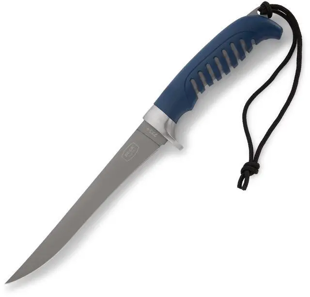 Main image of 223 Silver Creek Fixed Fillet Knife, 6-3/8" Titanium Coated Flexible Blade, Anti-Slip Rubber Grip, Portable Fishing Knife for Saltwater & Freshwater, Fishing Gear, 5 oz