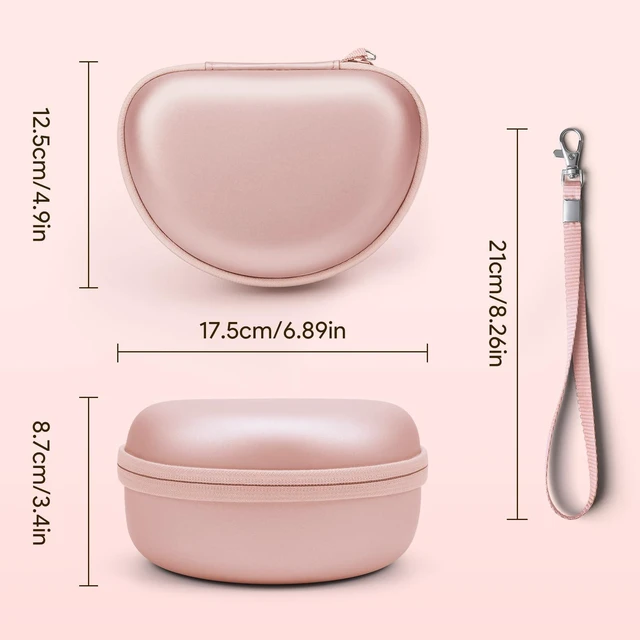 Alt view image 6 of 7 - Case for Beats Solo3 /Solo 4 On-Ear Headphones, Portable Travel Hard Shell Storage Bag (Rose Gold)