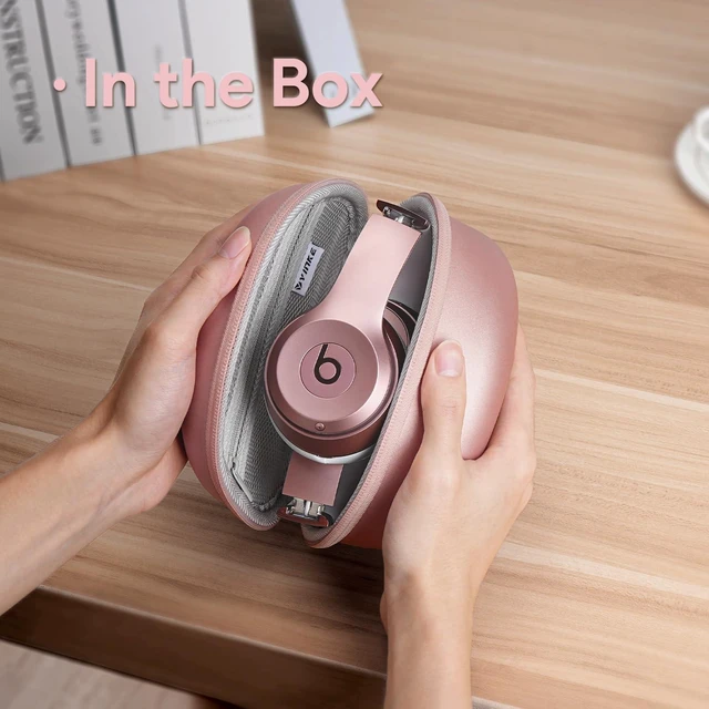 Alt view image 5 of 7 - Case for Beats Solo3 /Solo 4 On-Ear Headphones, Portable Travel Hard Shell Storage Bag (Rose Gold)