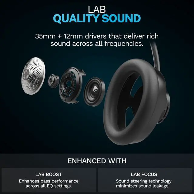 Alt view image 4 of 7 - JBuds Open Wireless Headphones Open-Ear, Comfortable All-Day Fit, 24+ Hour Playtime, Immersive Sound, Bluetooth Headphones with App Control, Black