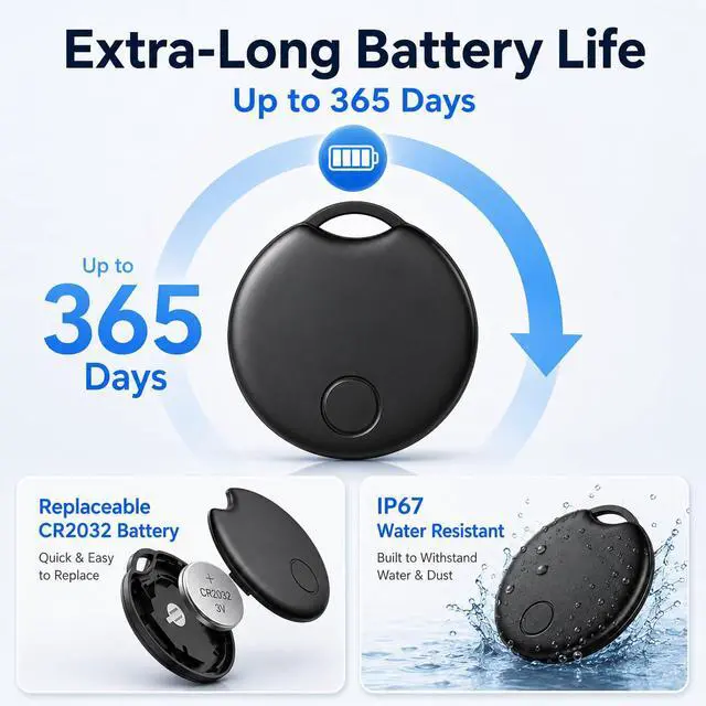 Alt view image 4 of 7 - 2026 Tracker Smart Tags for iOS and Android,Dual System Android Tracker Tags Bluetooth Key Finder Compatible with iOS and Android for Keys, Luggage and More