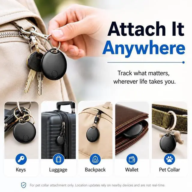 Alt view image 7 of 7 - 2026 Tracker Smart Tags for iOS and Android,Dual System Android Tracker Tags Bluetooth Key Finder Compatible with iOS and Android for Keys, Luggage and More