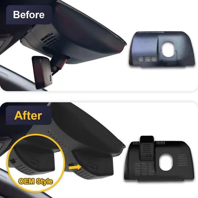 Alt view image 2 of 6 - 4K Dash Cam Suitable for Toyota Tacoma & Hybrid 2024-2026, OEM Factory Look, UHD 2160P Video, Built-in WiFi & APP, Loop Recording, Collision Sensor, Night Vision, Plug & Play, 64GB Card