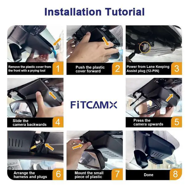 Alt view image 6 of 7 - 4K Dual Dash Cam Adapts for Kia EV9 2023-2026 Wind Land GT-Line (Part No#DO000), Integrated OEM Style, Front 2160P+Rear 1080P Video, Loop Recording, WiFi&APP, G-Sensor, Easy to Use, 128GB Card