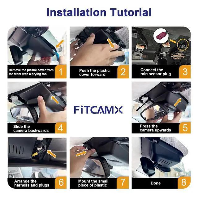 Alt view image 6 of 7 - Front 4K+Rear 1080P Dash Cam Adapts for Hyundai Santa Fe 2024-2026 (Part No#P6000), OEM Factory Look, 2 Way HD Video, Built-in WiFi & APP, Loop Recording, G-Sensor, Easy to Set, 128GB Card
