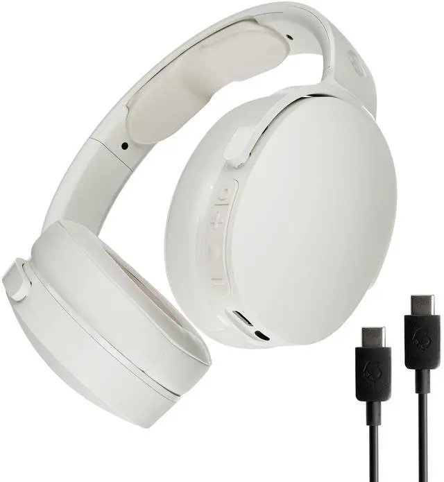 Main image of Hesh Evo Wireless Over-Ear Bluetooth Headphones with Extra USB-C Charging Cable, Noise Isolating, 36 Hours Battery, Foldable Lightweight Design, Microphone for iPhone Android - Bone