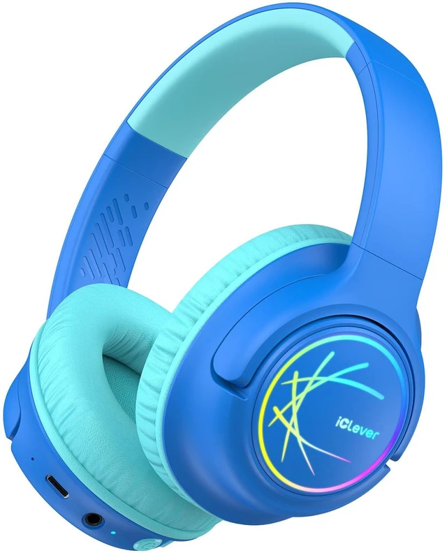 Main image of BTH18 Kids Bluetooth Headphones LED Lights for Toddler Boys Girls SafeSound Tech, 43H Playtime Stereo Sound, USB C Charging AUX Cable, Over Ear Kids Headphones Wireless for iPad/Tablet/Travel