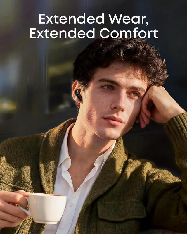 Alt view image 3 of 7 - Liberty Buds by Anker Wireless Earbuds with Adaptive ANC | Semi-in-ear design with removable ear fins, fast charging, translation support, and up to 30 hours of playtime