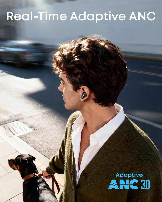 Alt view image 4 of 7 - Liberty Buds by Anker Wireless Earbuds with Adaptive ANC | Semi-in-ear design with removable ear fins, fast charging, translation support, and up to 30 hours of playtime