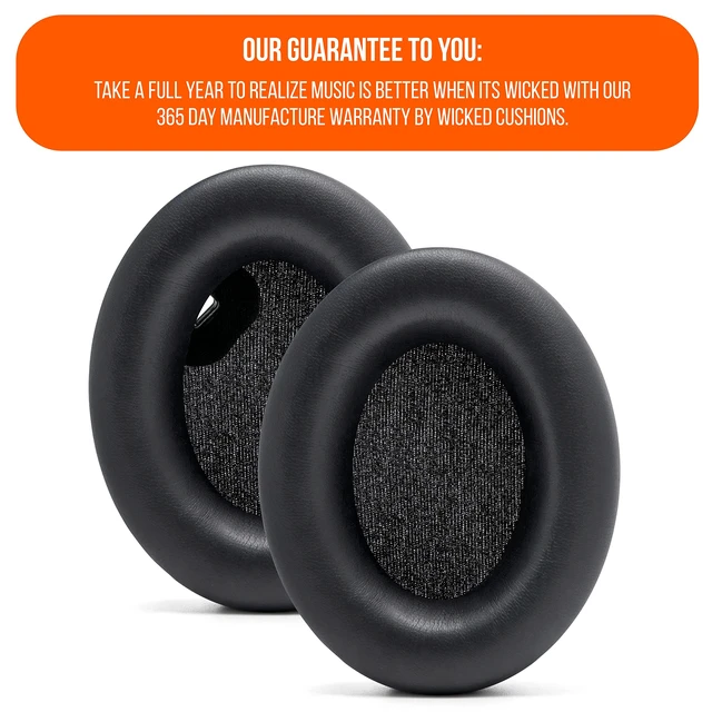 Alt view image 6 of 7 - PadZ WH1000XM4 - Extra Thick Earpads for Sony WH1000XM4 Made by Wicked Cushions Soft PU Leather, Luxurious Memory Foam, Added Thickness Without Disabling Sensor Black