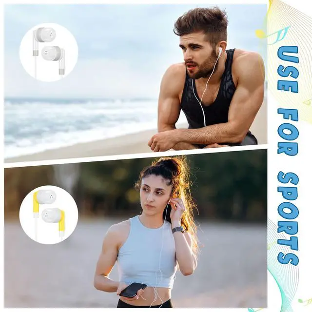 Alt view image 6 of 6 - 400 Packs Bulk Earbuds Kids Wired Headphones Colorful in Ear Earphones Classroom Buds for Smartphones Laptop School Library Students Supplies, 5 Colors