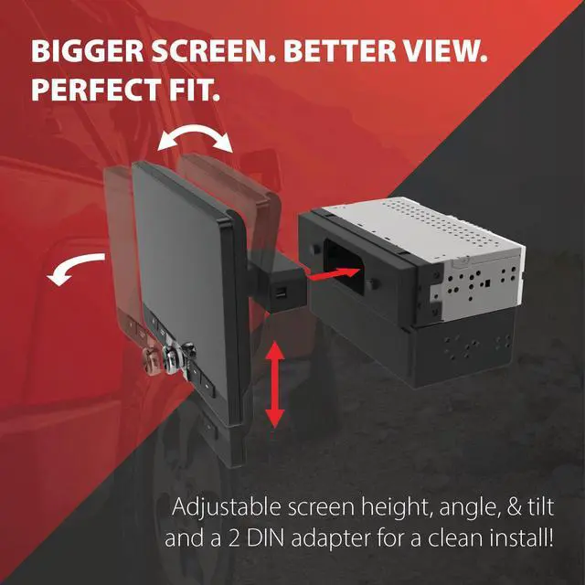 Alt view image 6 of 7 - DCPA81W 8" Wireless CarPlay & Android Single/Double DIN | Fits single or double DIN, wired or wireless Certified Apple CarPlay plus Android Auto, front and rear camera inputs, USB