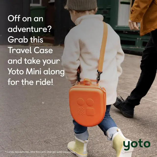 Alt view image 3 of 6 - Mini Travel Case - Hard Shell Carrier with Shoulder Strap, Ages 3-12 | Protective hard-shell case for Mini | adjustable shoulder strap | holds Mini headphones and up to 30 audio cards