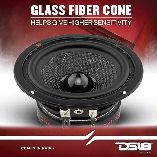 Alt view image 3 of 7 - ZXI-354 3.5" Full Range Car Audio Speaker with Kevlar Cone 120 Watts 4 Ohm (2 Speakers), Black