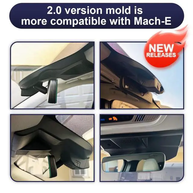 Alt view image 2 of 7 - 4K Dash Cam Suitable for Ford Mustang Mach-E 2021-2025 GT Select Premium, OEM Factory Look, 2160P UHD Video, Built-in WiFi & APP, Loop Recording, G-Sensor, Plug & Play, 64GB Card