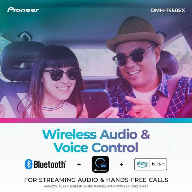 Alt view image 3 of 6 - DMH-T450EX 9" Capacitive Touchscreen Floating Display Car Stereo | Digital Multimedia Receiver, Alexa, Bluetooth, Backup Camera, FLAC, Short Chassis, USB, AM/FM Radio, 13-Band EQ, RCA Preouts
