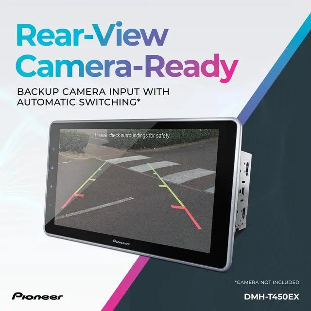 Alt view image 5 of 6 - DMH-T450EX 9" Capacitive Touchscreen Floating Display Car Stereo | Digital Multimedia Receiver, Alexa, Bluetooth, Backup Camera, FLAC, Short Chassis, USB, AM/FM Radio, 13-Band EQ, RCA Preouts
