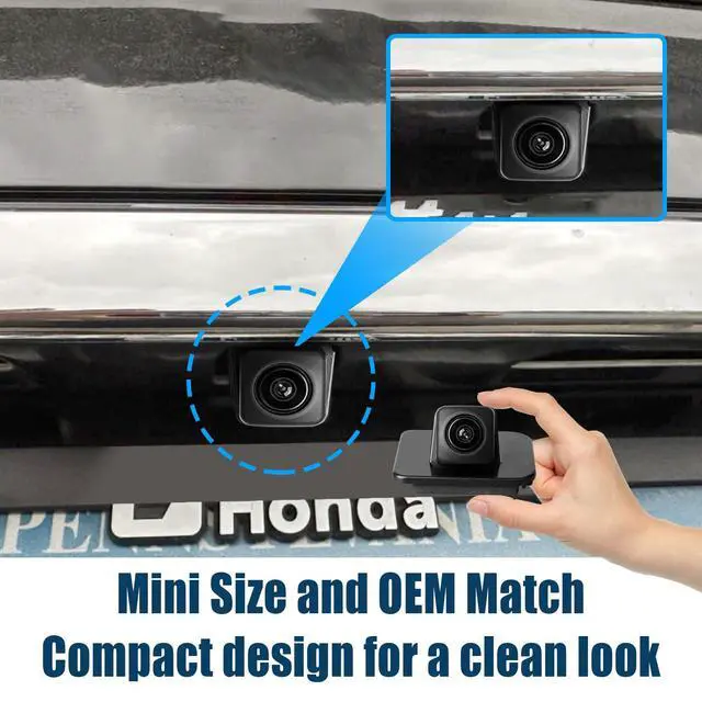 Alt view image 4 of 7 - Back Up Rear View Camera Compatible with 2014-2017 Honda Accord Sedan EX-L Parking Assist Rear Camera Replace for 39530T2AA21,39530T2AA31,39530-T2A-A21