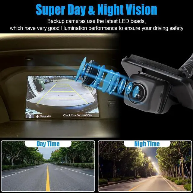 Alt view image 5 of 7 - Back Up Rear View Camera Compatible with 2014-2017 Honda Accord Sedan EX-L Parking Assist Rear Camera Replace for 39530T2AA21,39530T2AA31,39530-T2A-A21