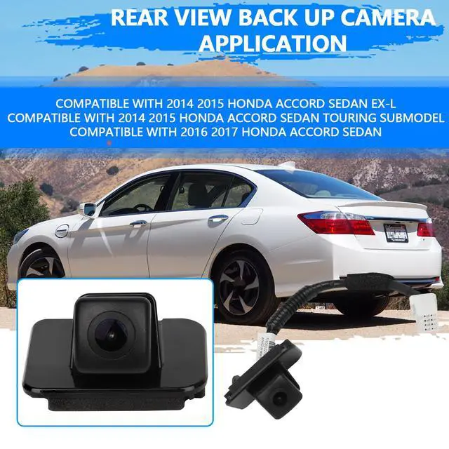 Alt view image 6 of 7 - Back Up Rear View Camera Compatible with 2014-2017 Honda Accord Sedan EX-L Parking Assist Rear Camera Replace for 39530T2AA21,39530T2AA31,39530-T2A-A21