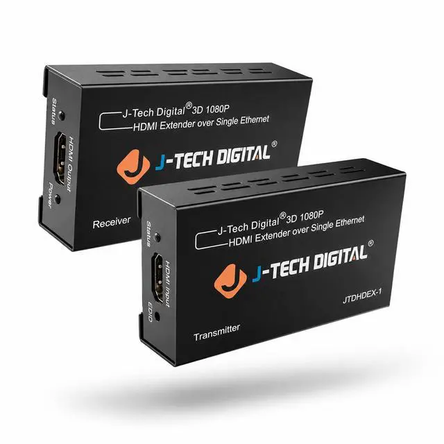 Main image of HDMI Extender over cat5e/6 1080P@200ft HDMI Balun Over Single Ethernet Supports EDID Copy Compatible with Dolby Digital DTS