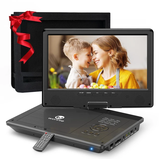 Main image of 12.5 Inch Portable DVD Player with 10.5 Inch Swivel HD Screen, with Car Headrest Case, 5-Hour Rechargeable Battery, Car Charger and AC Adapter, Supports USB/SD Card/Sync TV, All Regions
