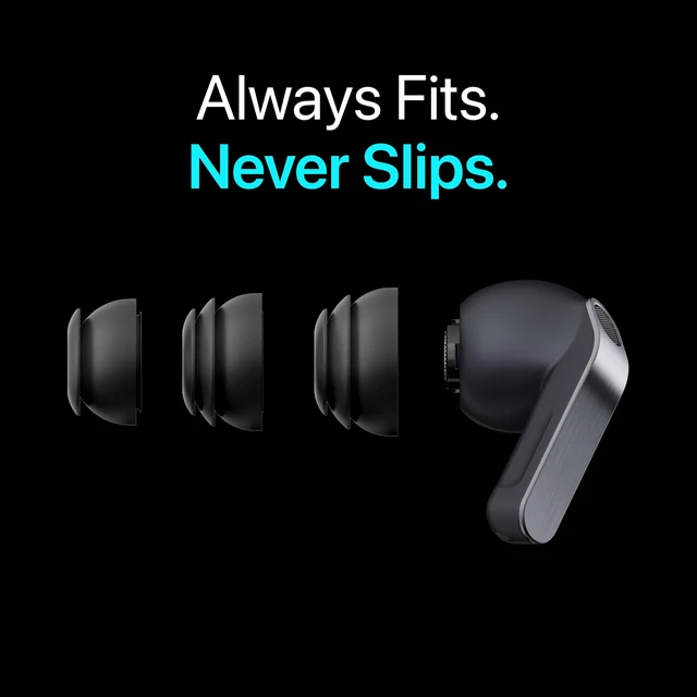 Alt view image 4 of 7 - Premium Multi-Flange Eartips for Galaxy Buds4 Pro Always Fits, Never Slips (Black)