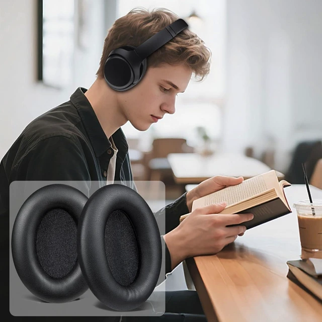 Alt view image 6 of 7 - Earpads for Sony WH-1000XM3 - Black for WH1000XM3(XM3) Headphones