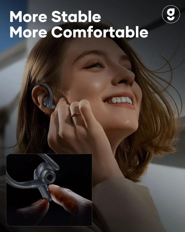 Alt view image 4 of 6 - Memory Titanium Alloy Ear Hooks for Galaxy Buds 4 Pro/Buds 4, Black Anti-Slip Sport Grip Accessories Compatible with Buds 4 Series, Anti-Lost Lanyard for Comfortable Secure Fit During Sports