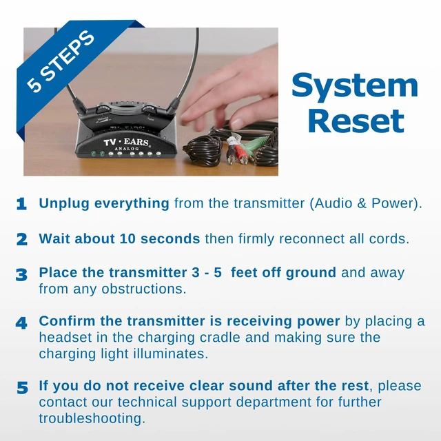Alt view image 7 of 7 - Wireless Headset Only - Does not Include Charging Base Compatible with 5.0 Analog and Digital Ears Headset Systems, Ideal for Seniors & with Hearing Difficulties