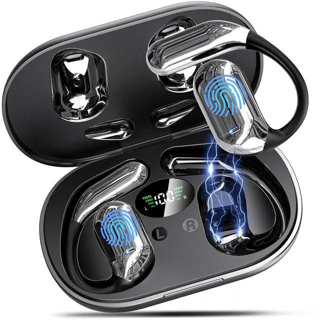 Main image of Open Ear Earbuds Wireless Bluetooth 6.1, Bluetooth Earbuds with Earhooks, HiFi Stereo Open Ear Headphones with ENC Mic, IP7 Waterproof Wireless Headphones for Running, Sports, Workout and Business