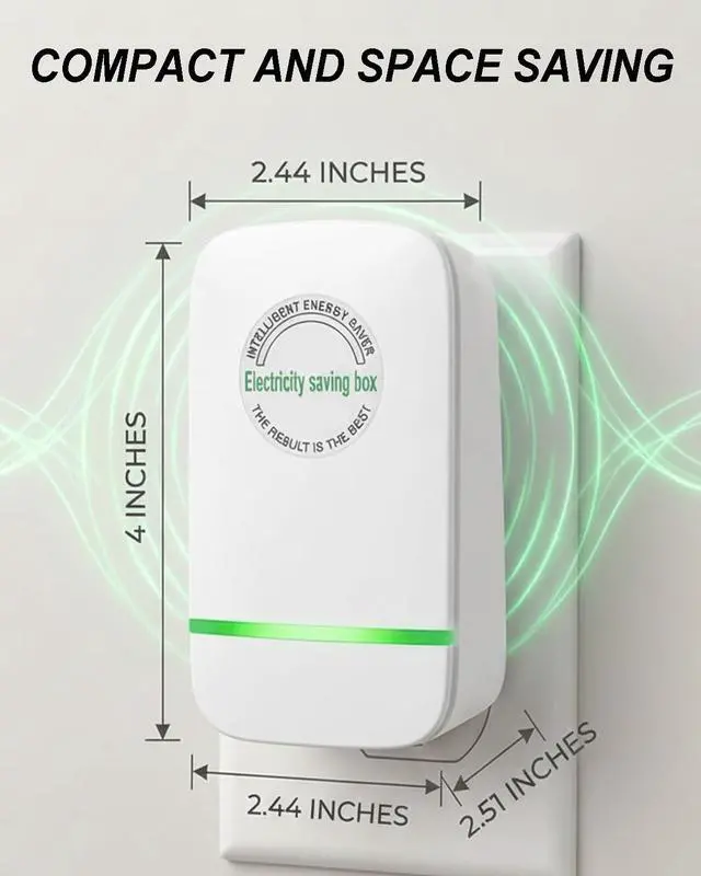 Alt view image 2 of 7 - Power Plug Pro Electricity Saving Box, 2026 New Power Factor Saver Plug in, Energy Savings Device with Voltage Optimization, Automatic Stable Voltage Regulator for Home Office (Style B-2PCS)