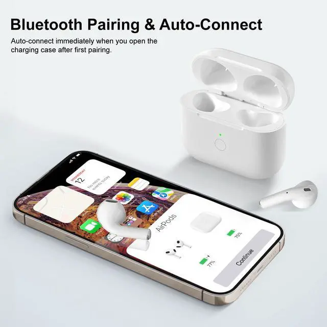Alt view image 2 of 7 - Wireless Charging Case Replacement Compatible with AirPod 4th Generation, Air Pod 4 Charger Case to USB-C Without EarbudsWhite