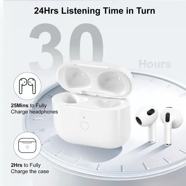 Alt view image 3 of 7 - Wireless Charging Case Replacement Compatible with AirPod 4th Generation, Air Pod 4 Charger Case to USB-C Without EarbudsWhite