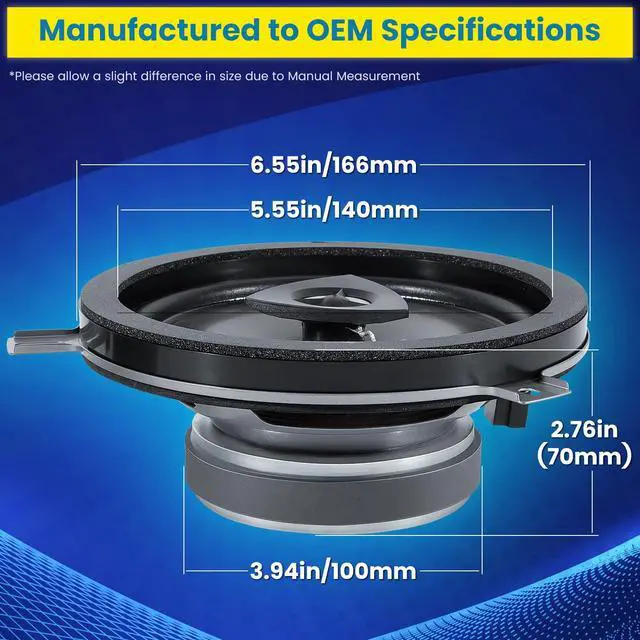Alt view image 6 of 7 - 4 Pack Speaker Upgrade For 2007-2018 Jeep Wrangler JK JKU & Grand Cherokee, Commander, Liberty, Dodge Challenger, Durango, Dakota, Nitro, Chrysler 6.5 Inch 2-Way Car Audio Speaker Replace OEM 77KICK10