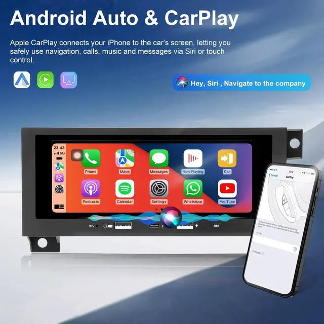 Alt view image 4 of 7 - Car Radio for Dodge Ram 1500 2500 3500 1994-2001, Jeep Grand Cherokee 1996-1998, Wrangler 1997-2002, Chrysler Town & Country 1990-2000,6.86'' Touchscreen Stereo CarPlay Android Auto GPS Bluetooth WiFi
