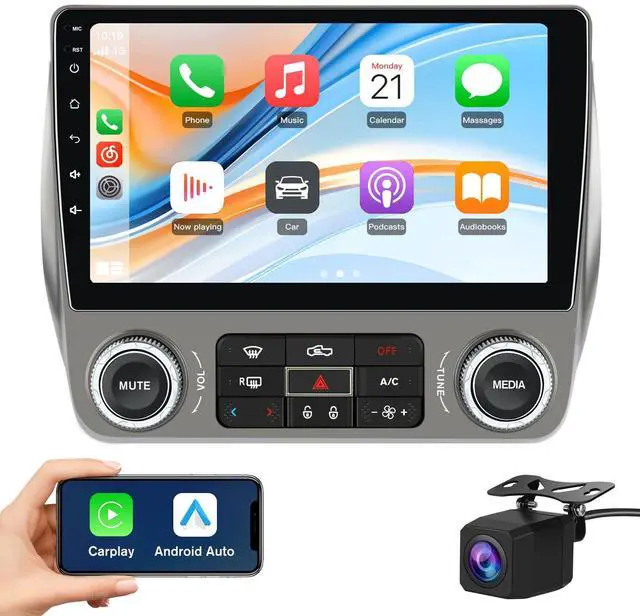 Main image of Car Radio Stereo for Chevy Camaro 2010-2015 CarPlay Android Auto | 5G WiFi 2G RAM 64G ROM Biult in Wireless CarPlay Android Auto BT 5.0 GPS Navigation DSP SWC with 1080P Backup Camera