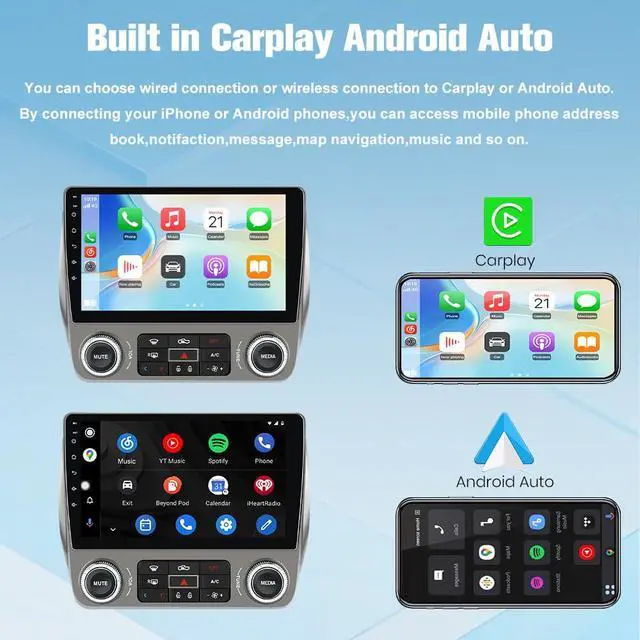 Alt view image 3 of 7 - Car Radio Stereo for Chevy Camaro 2010-2015 CarPlay Android Auto | 5G WiFi 2G RAM 64G ROM Biult in Wireless CarPlay Android Auto BT 5.0 GPS Navigation DSP SWC with 1080P Backup Camera
