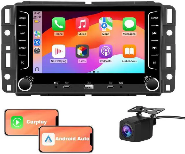 Main image of 4Core 64GB Radio for Chevy Silverado 1500 2500 3500 2007-2013 | for Silverado GMC Sierra Acadia Touch Screen Android Stereo, CarPlay Android Auto, AM FM DSP, Camera