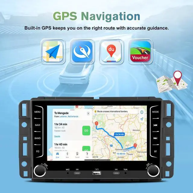 Alt view image 5 of 7 - 4Core 64GB Radio for Chevy Silverado 1500 2500 3500 2007-2013 | for Silverado GMC Sierra Acadia Touch Screen Android Stereo, CarPlay Android Auto, AM FM DSP, Camera